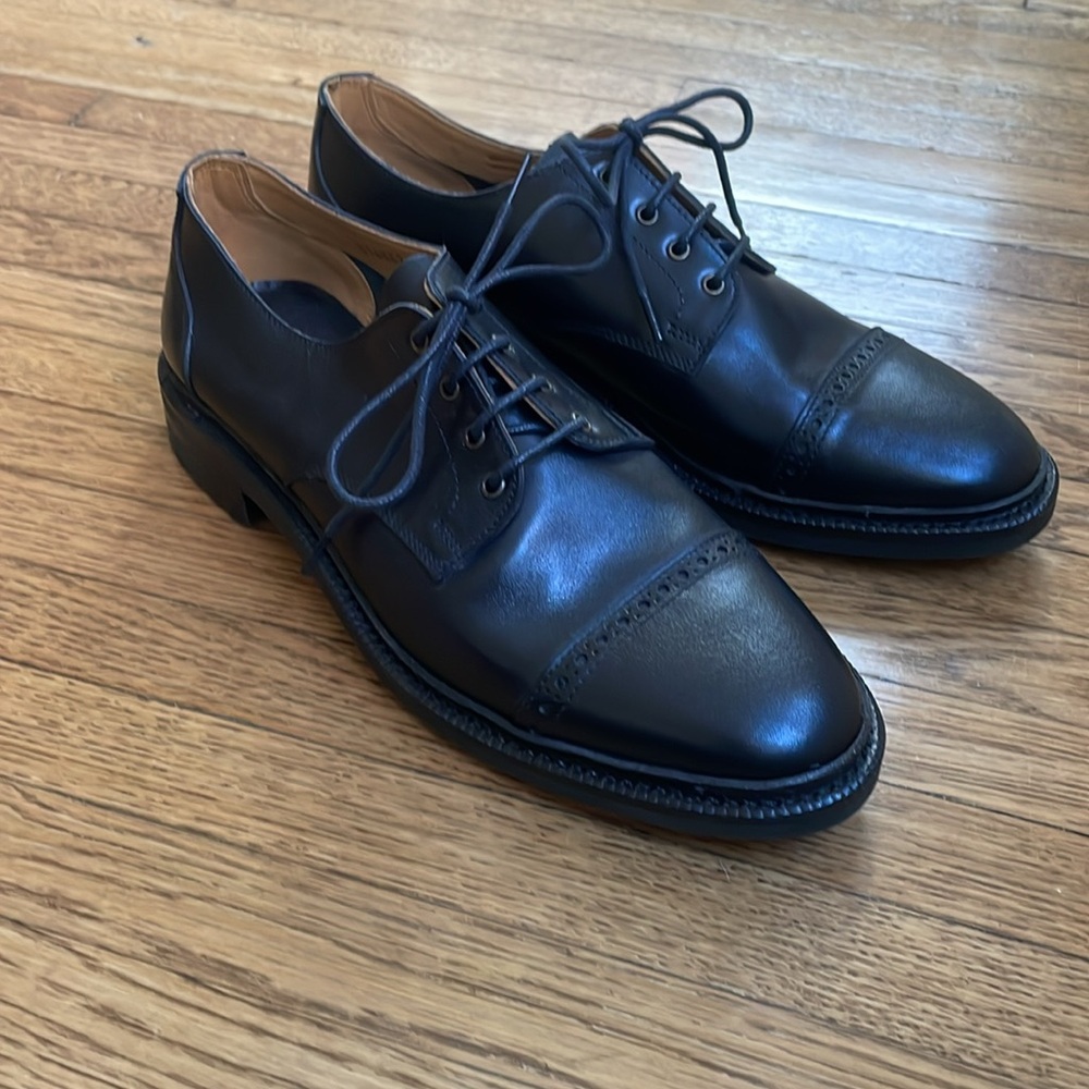 Meermin - Unlined Bluchers in Black Calf 7.5 UK= 8.5 US